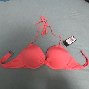 Pink push up bikini top